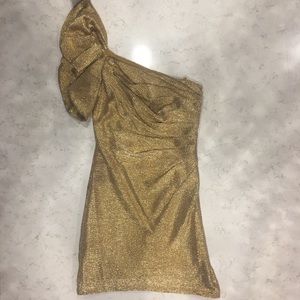 Hailey Logan by Arianna Papell Gold Dress